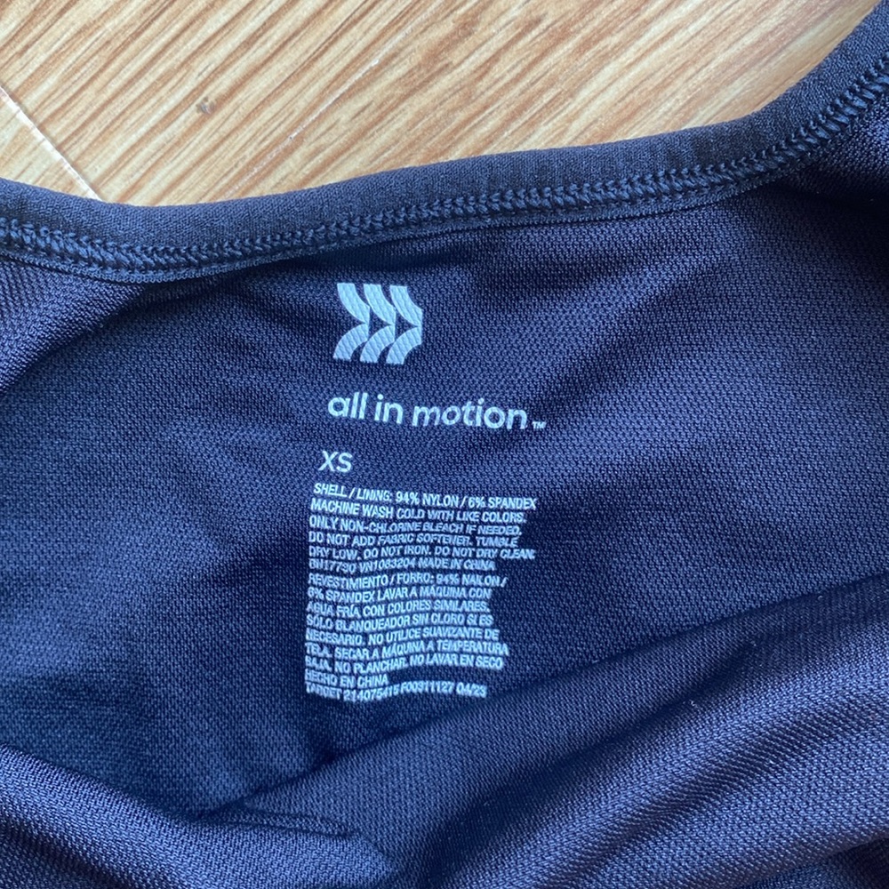 All in Motion Ribbed Square Neck Cropped Tank - Picture 2 of 3
